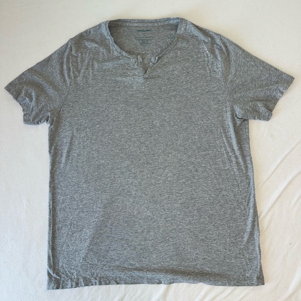 Tommy John Light Heather Gray Short Sleeve Tee